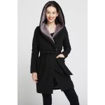 Gertrud winter coat - black/gray