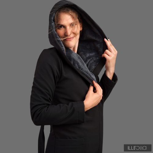 Gertrud winter coat - black/ graphite gray 