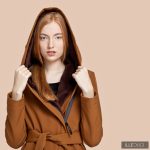 Gertrúd  női télikabát bélelt softshell - karamell/barna XL