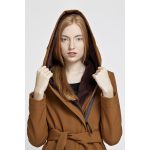 Gertrúd  női télikabát bélelt softshell - karamell/barna XL