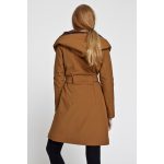 Gertrúd  női télikabát bélelt softshell - karamell/barna XL