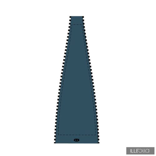 Gertrú  télikabát kismama panel - melange türkiz / sötét türkiz