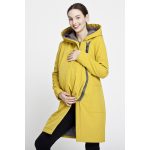 Gertrud winter coat maternity panel- mustardyellow/gray