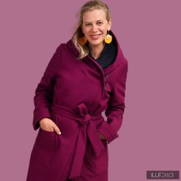 Gertrud winter coat - bright purple/dark blue