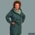 Gertrud winter coat - emerald green/  mint green XS