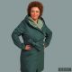 Gertrud winter coat - emerald green/  mint green XS