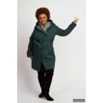 Gertrud winter coat - emerald green/  mint green XS