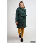 Gertrud winter coat - emerald green/  mint green XS