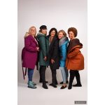 Gertrud winter coat - emerald green/  mint green XS