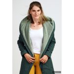 Gertrud winter coat - emerald green/  mint green XS