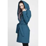 Gertrud winter coat - darkpetrol/gray