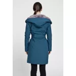 Gertrud winter coat - darkpetrol/gray