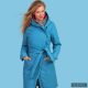 Gertrud winter coat - teal / light gray XS