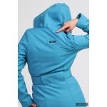 Gertrud winter coat - teal / light gray XS