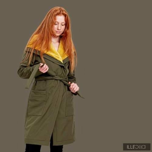 Gertrud winter coat - lightkhaki/mustard yellow