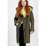 Gertrúd  női télikabát bélelt softshell - világoskheki/mustársárga S