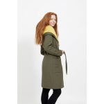 Gertrúd  női télikabát bélelt softshell - világoskheki/mustársárga S