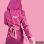 RITA  windproof & waterproof designer raincoat - bright cyclamen and coral XS