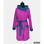 RITA  windproof & waterproof designer raincoat - cyclamen / dark petrol XS