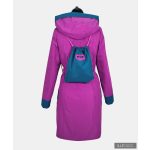 RITA  windproof & waterproof designer raincoat - cyclamen / dark petrol XS