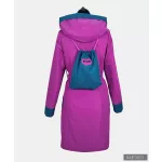 RITA  windproof & waterproof designer raincoat - cyclamen / dark petrol M