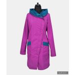 RITA  windproof & waterproof designer raincoat - cyclamen / dark petrol XS