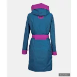 RITA  windproof & waterproof designer raincoat - cyclamen / dark petrol M