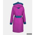 RITA  windproof & waterproof designer raincoat - cyclamen / dark petrol XS