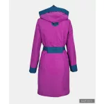 RITA  windproof & waterproof designer raincoat - cyclamen / dark petrol M