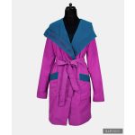RITA  windproof & waterproof designer raincoat - cyclamen / dark petrol XS