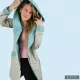 RITA  windproof & waterproof designer raincoat - soft blue / light grey M