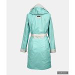 RITA  windproof & waterproof designer raincoat - soft blue / light grey M