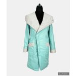 RITA  windproof & waterproof designer raincoat - soft blue / light grey M