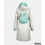 RITA  windproof & waterproof designer raincoat - soft blue / light grey M