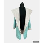 RITA  windproof & waterproof designer raincoat - soft blue / light grey M