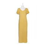 Elegant maxi dress SELINA - mustard yellow