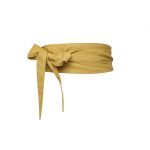 Elegant maxi dress SELINA - mustard yellow