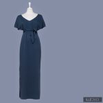 Elegáns maxi ruha SELINA - sötétkék M