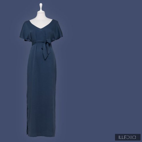 Elegant maxi dress SELINA - navy blue