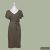 Elegant mini dress SELINKA - khaki