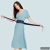 Elegant midi dress SZILVI - mint green