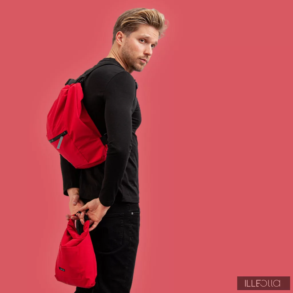 4in1 Timtom bag for men - cherryred - ille-olla | Unique Wom