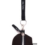 ZSUZSI cipzáros kulcstartó - fekete / sötétpetrol