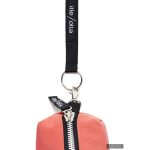 ZSUZSI cipzáros kulcstartó - lazacrózsaszín / világosszürke