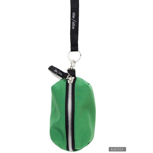 ZSUZSI cipzáros kulcstartó - zöld / fehér